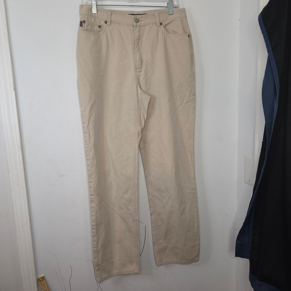 Lauren Jeans Co Ralph Lauren Khaki Pants Womens 10 Tan Straight Leg Cotton 30x30
